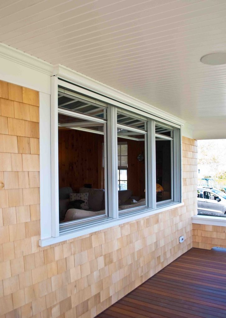 exterior FoldUp Windows open on MA porch
